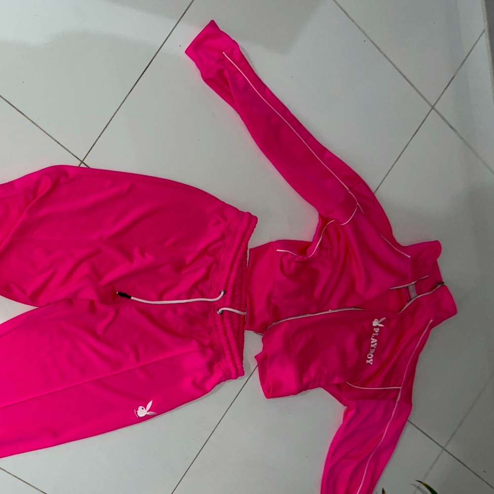 Missguided Hot Pink Tracksuit Set - Jacket & Joggers